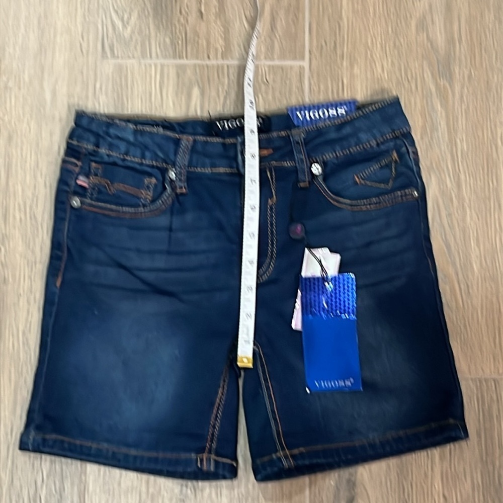 Vigoss Jean Shorts Girls Adjustable Waistband Stretchy Comfy Bermuda The Mid - Picture 9 of 13
